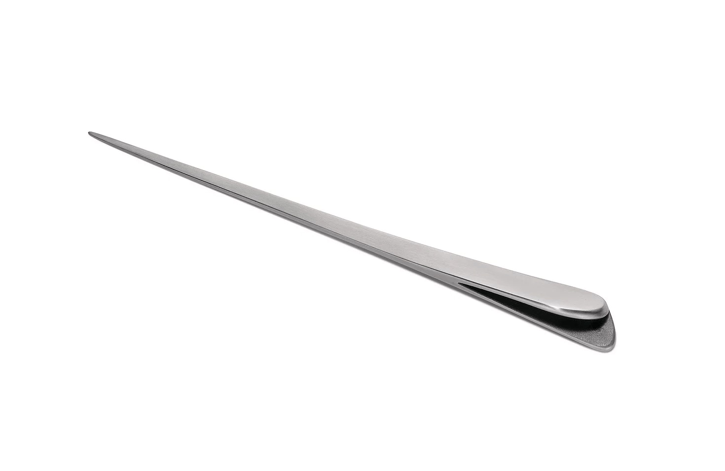 The Stila letter opener in brushed stainless steel
