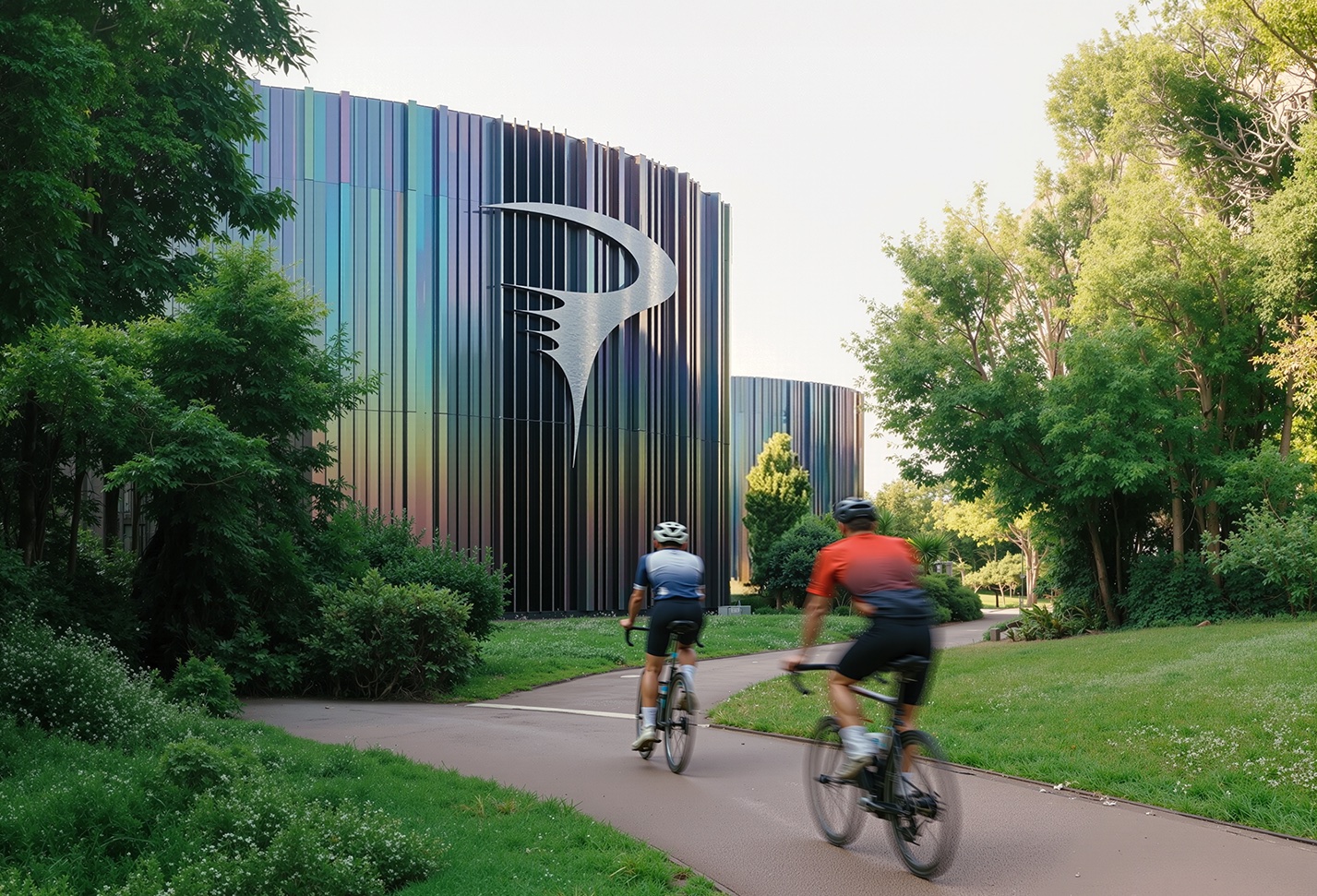 Approach view of the Pinarello Factory and Headquarters