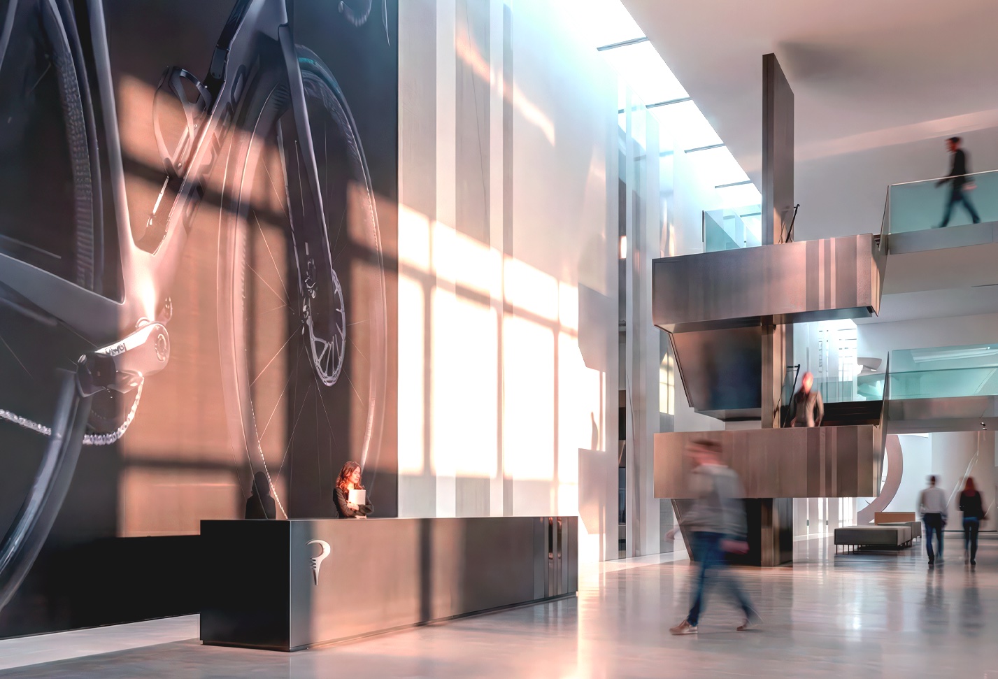 Reception area of the Pinarello Headquarters