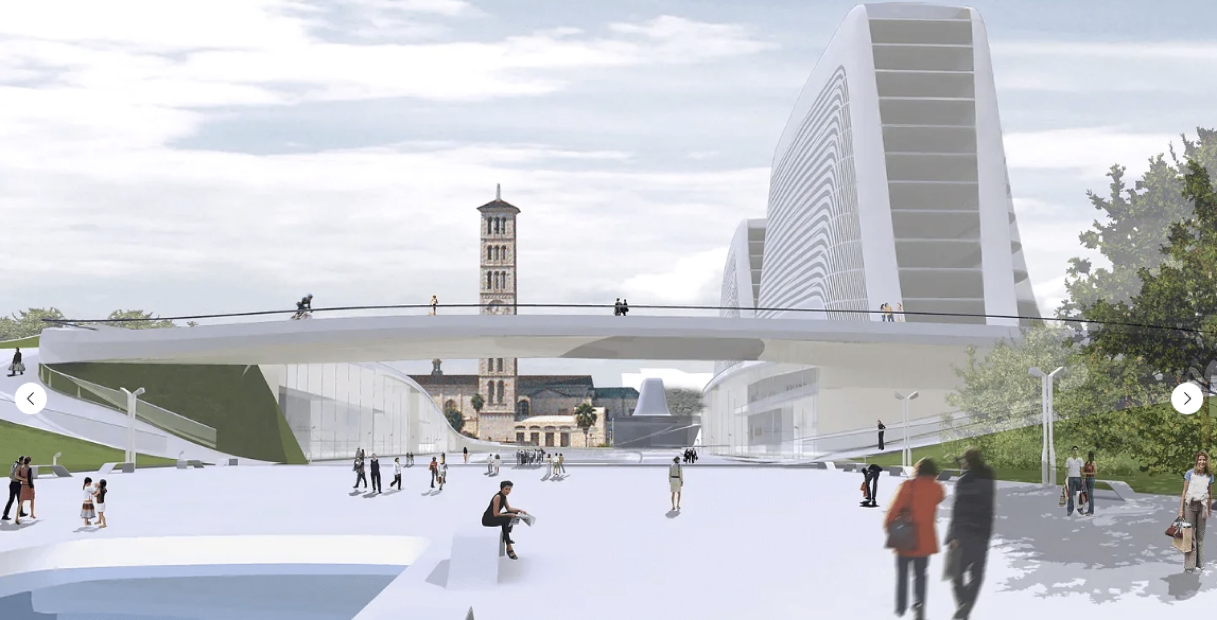 Colegio Civil Master Plan — aerial view of proposed urban district