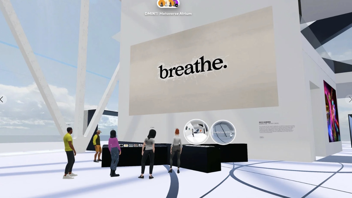 Exhibition hall featuring breathe installation