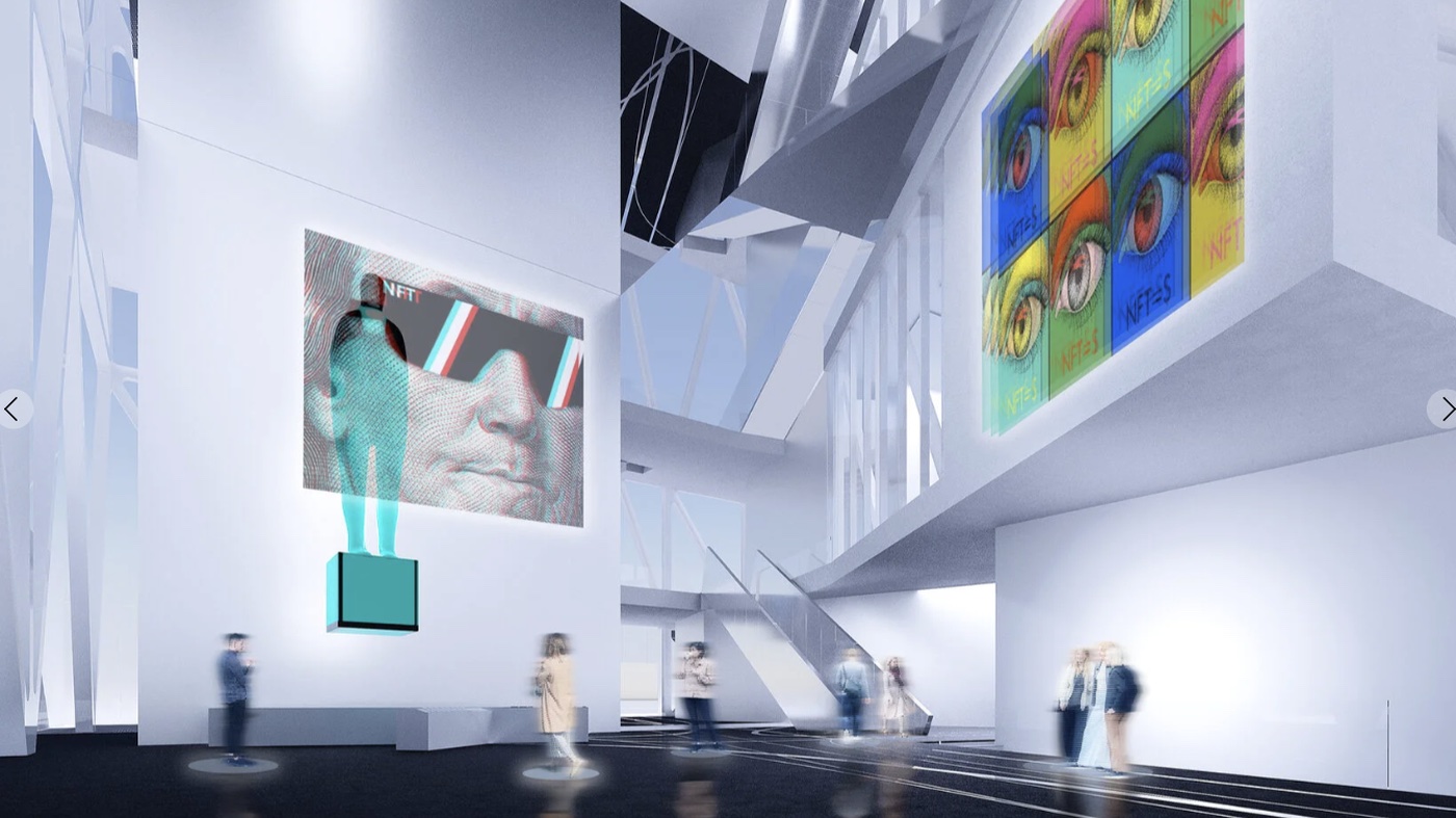 Main atrium gallery with multi-level exhibition spaces