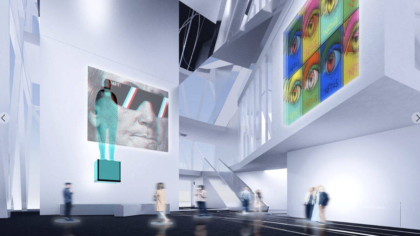 Main atrium gallery with multi-level exhibition spaces