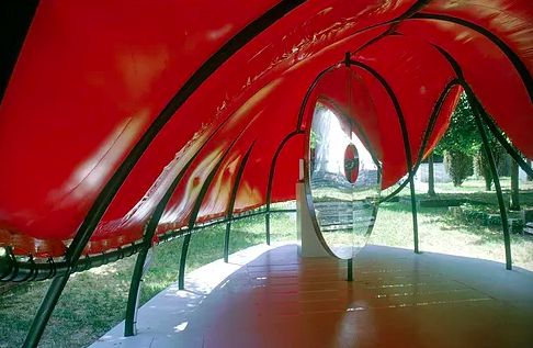FluxSpace 2.0 — the red pneumatic pavilion at the Venice Biennale, from the Bohen Foundation archive