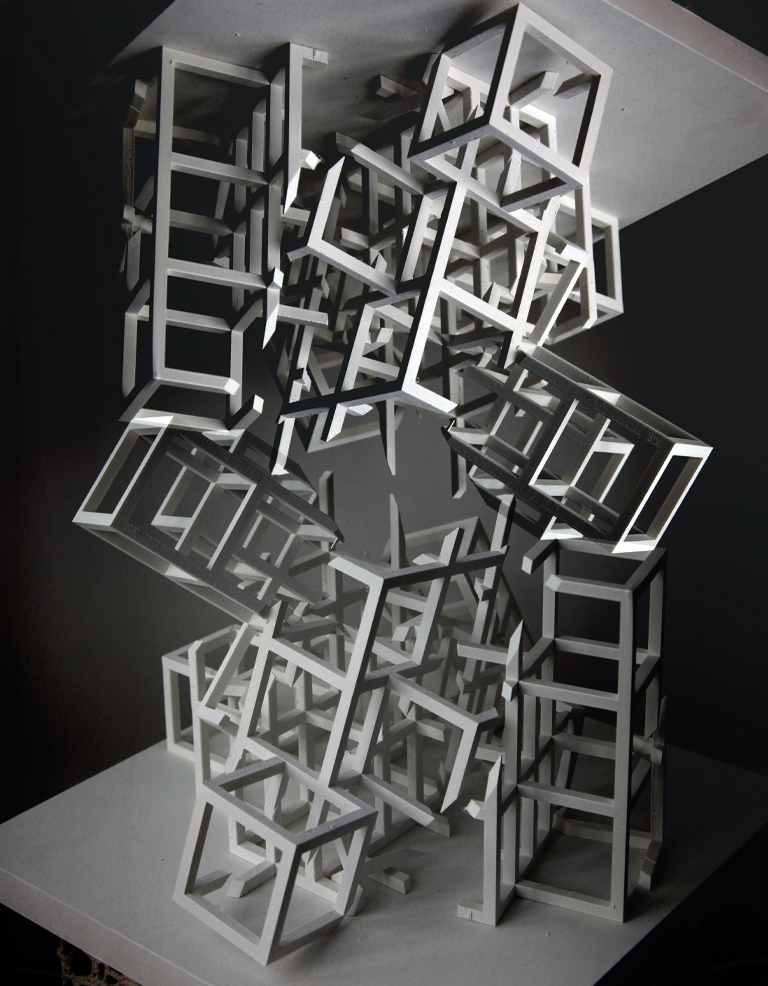 Hyperfine Splitting 008 — dense spatial composition with shifting architectural conditions