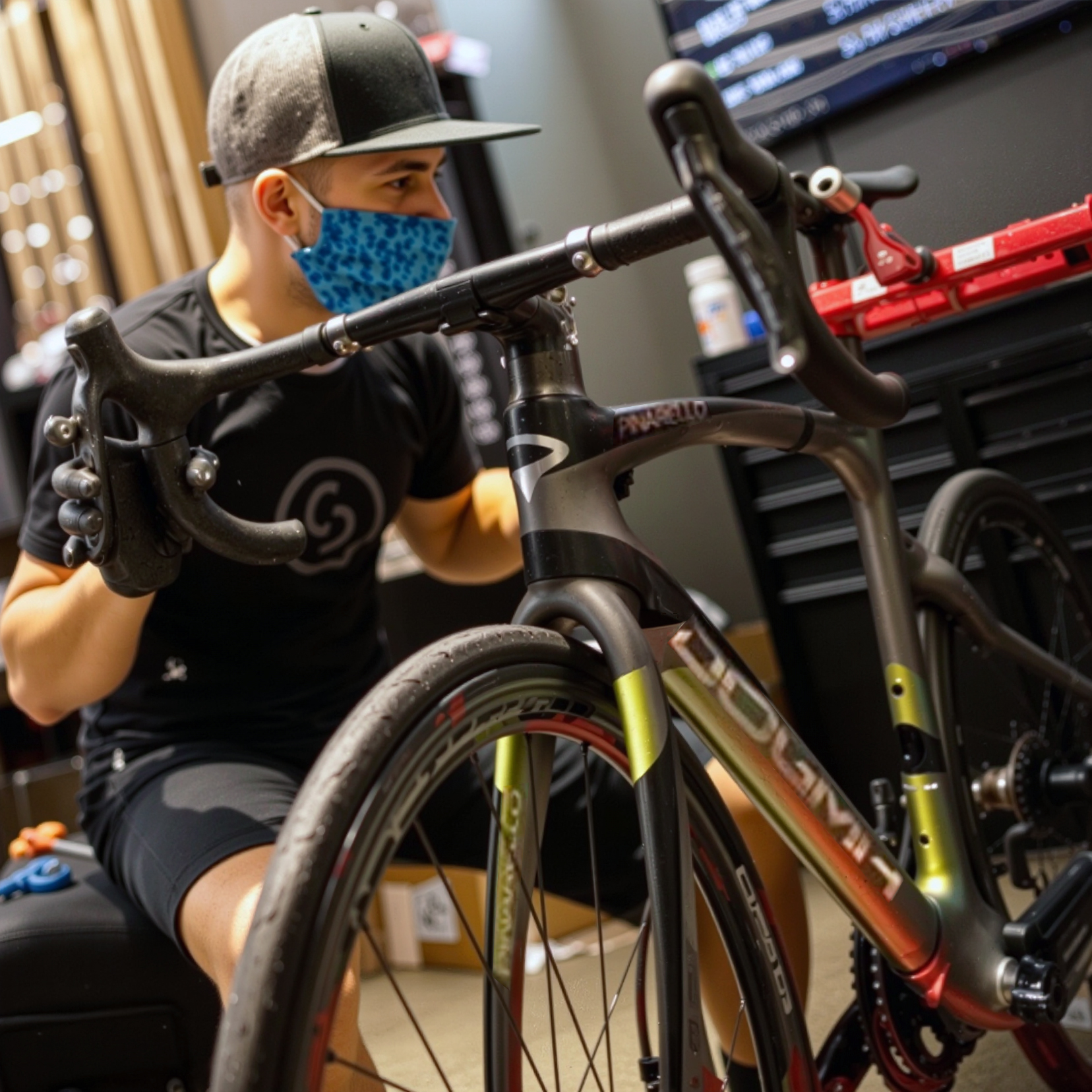 Hani Rashid with the Pinarello Dogma F12 limited edition frame