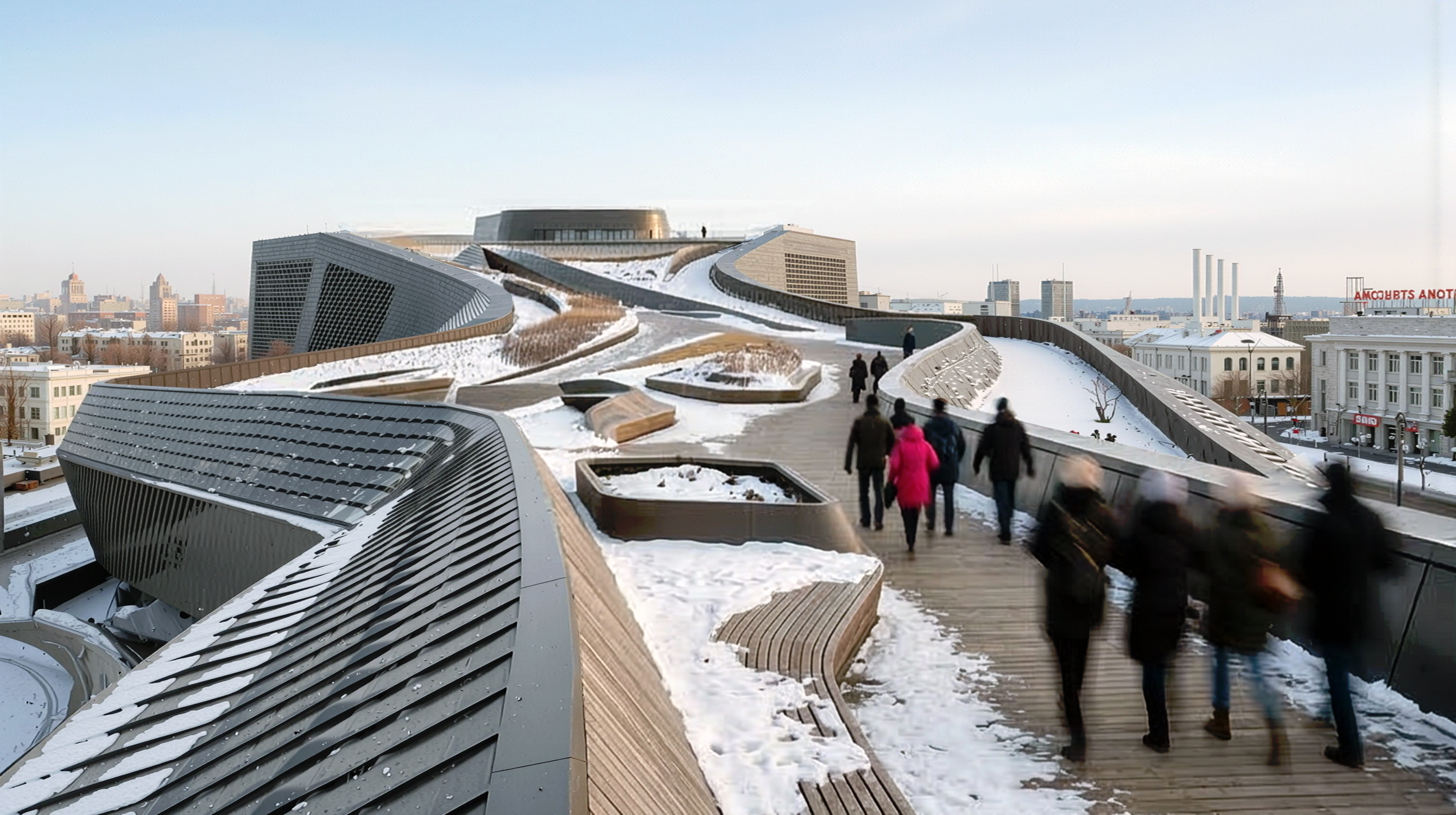 Perm Museum — the central crease and daylight aperture