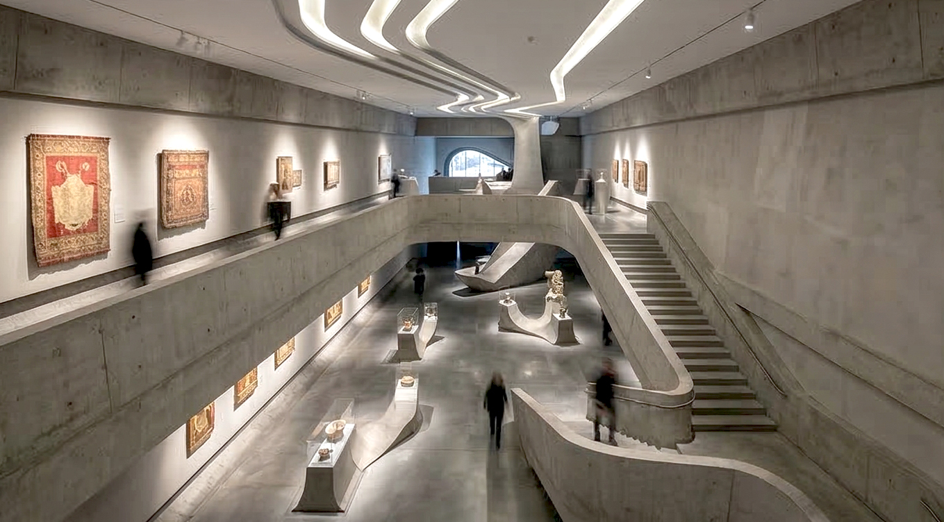 Perm Museum — street-level view showing relationship to rail infrastructure