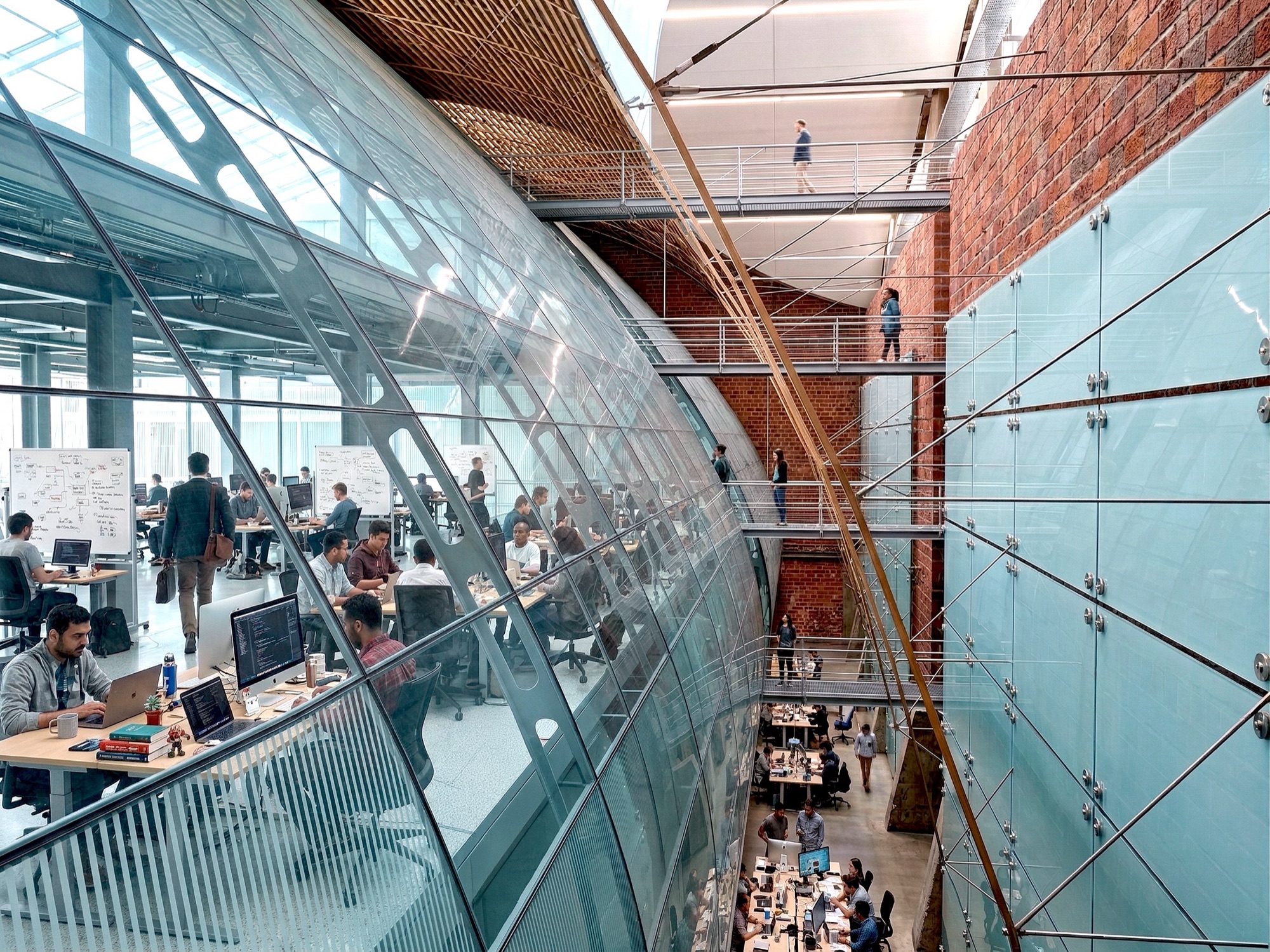 The Incubator — aerial view of the building form within the Armory