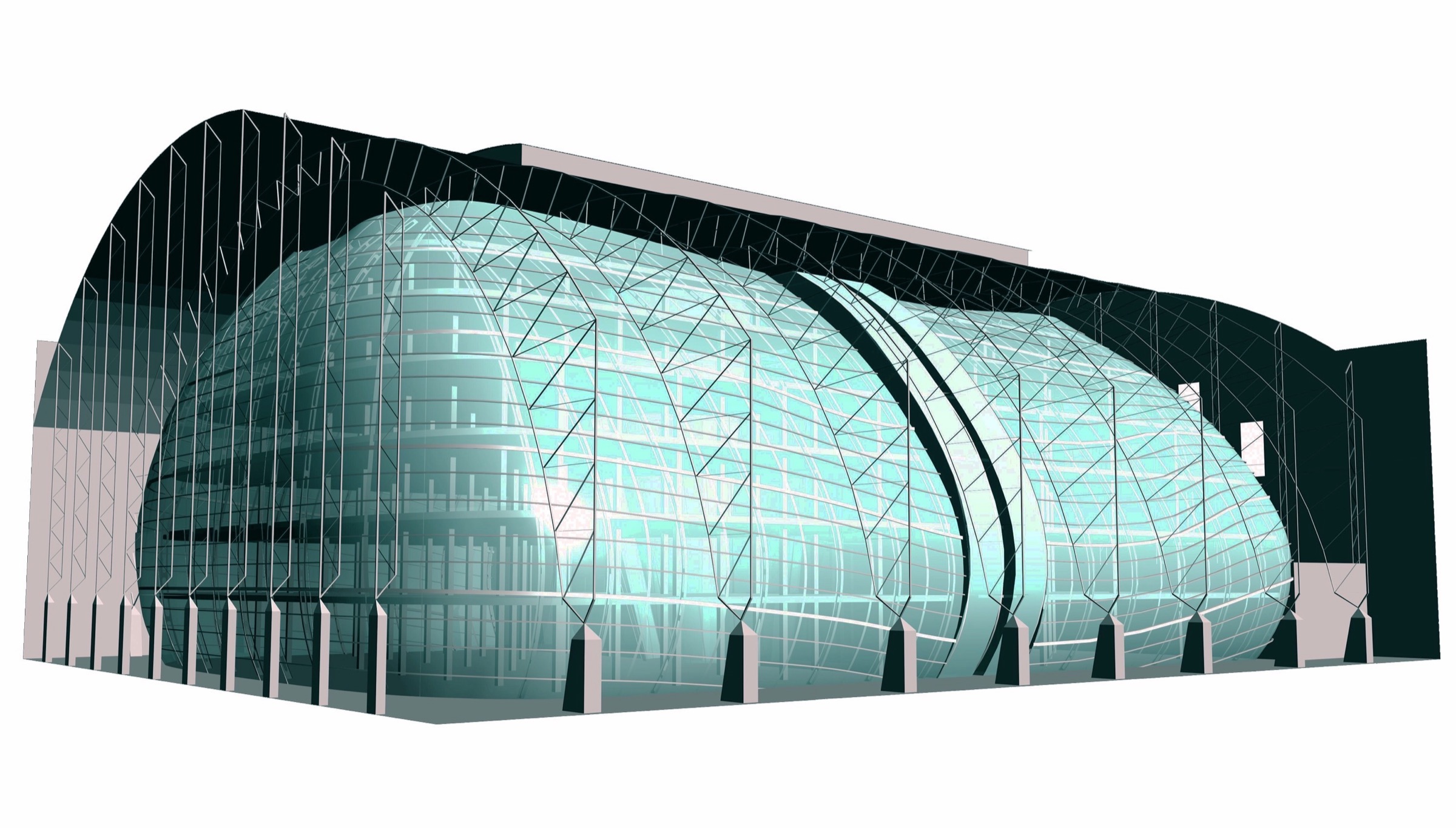 The Incubator — egg-shaped structure within the San Francisco Armory Building