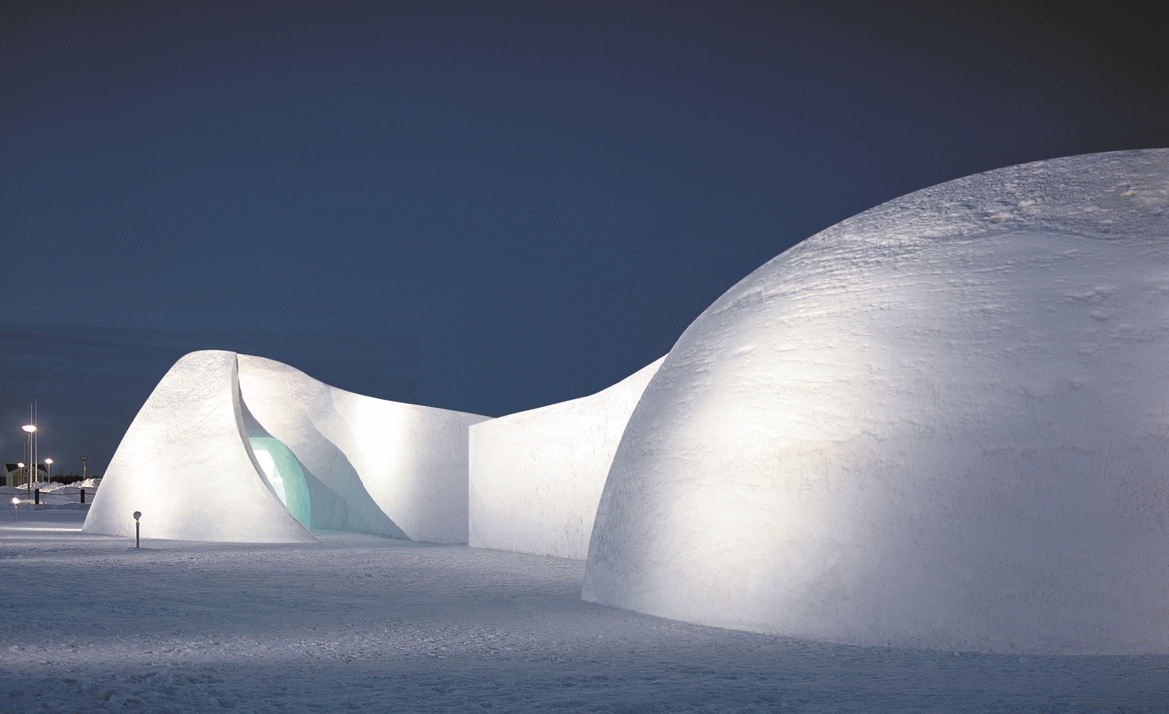 Snow structure detail against the Arctic landscape near the Gulf of Bothnia