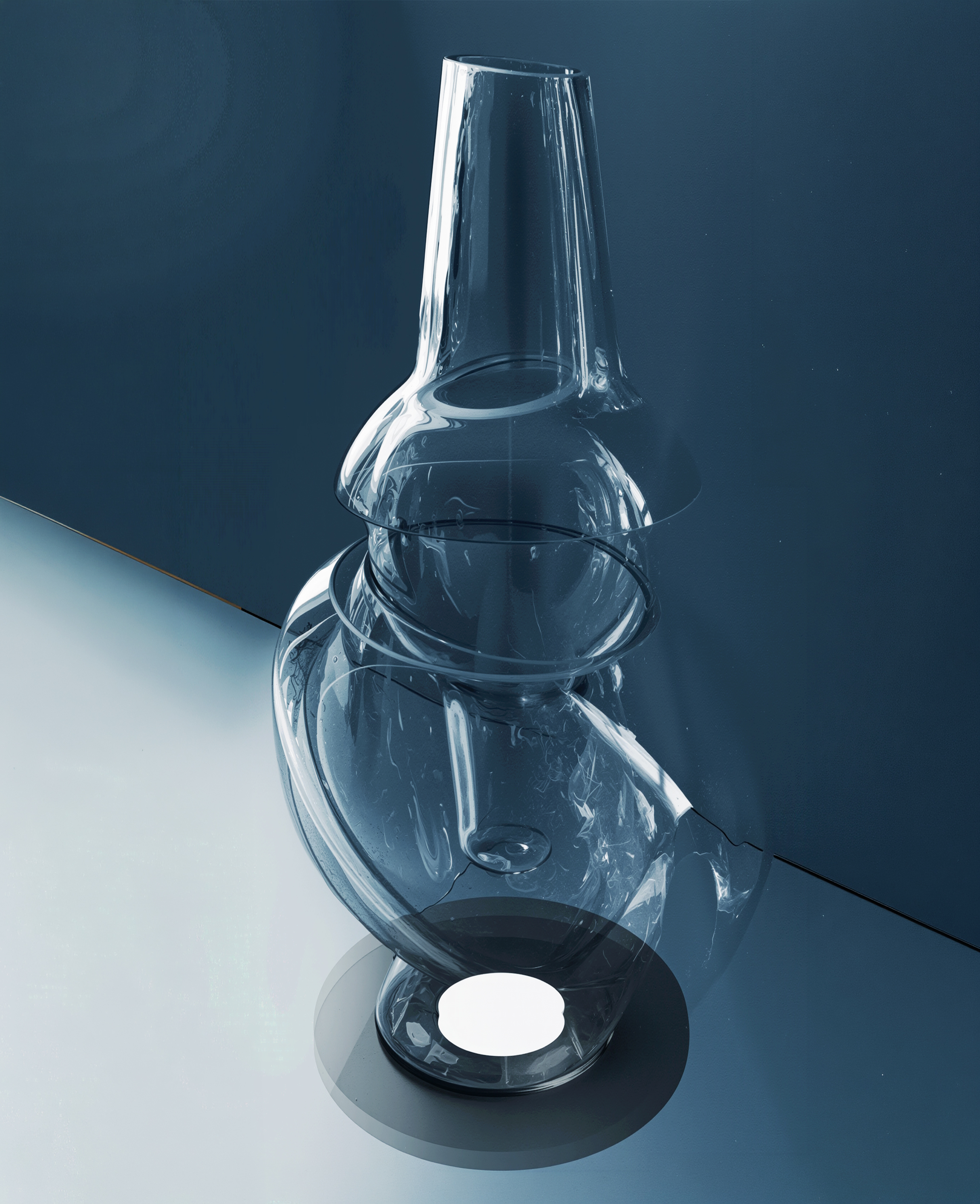 Luminosita collection — hand-blown Murano glass light sculpture by Asymptote for Venini